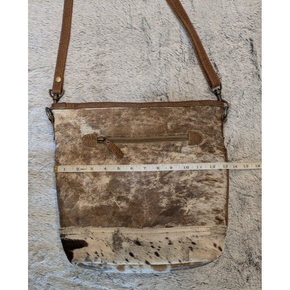 Myra Shoulder Bag Multi Hides Leather Adjustable Detachable Strap Boho Western - Picture 11 of 14